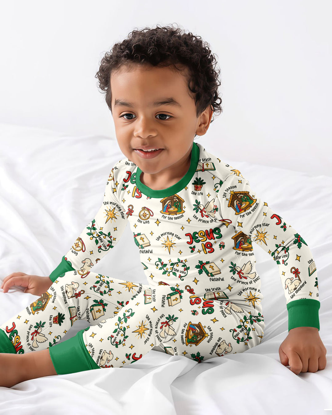 Names of Jesus Bamboo Two Piece Long Sleeve Pajama Set