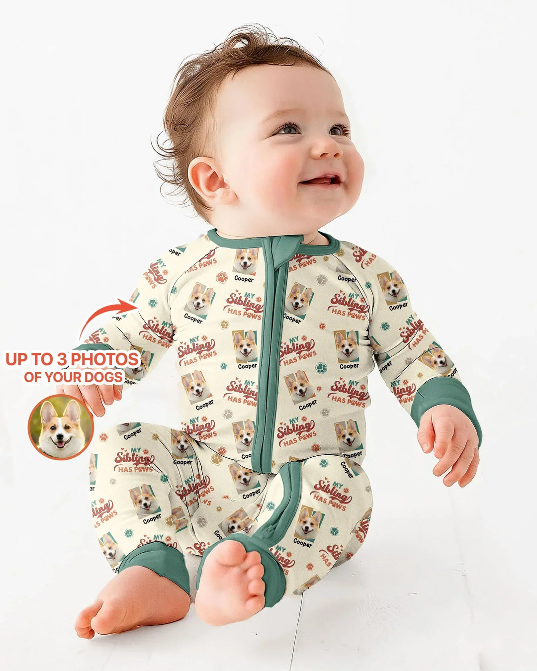 Custom Dog Photos "My Siblings Have Paws"  Bamboo Convertible Zippy