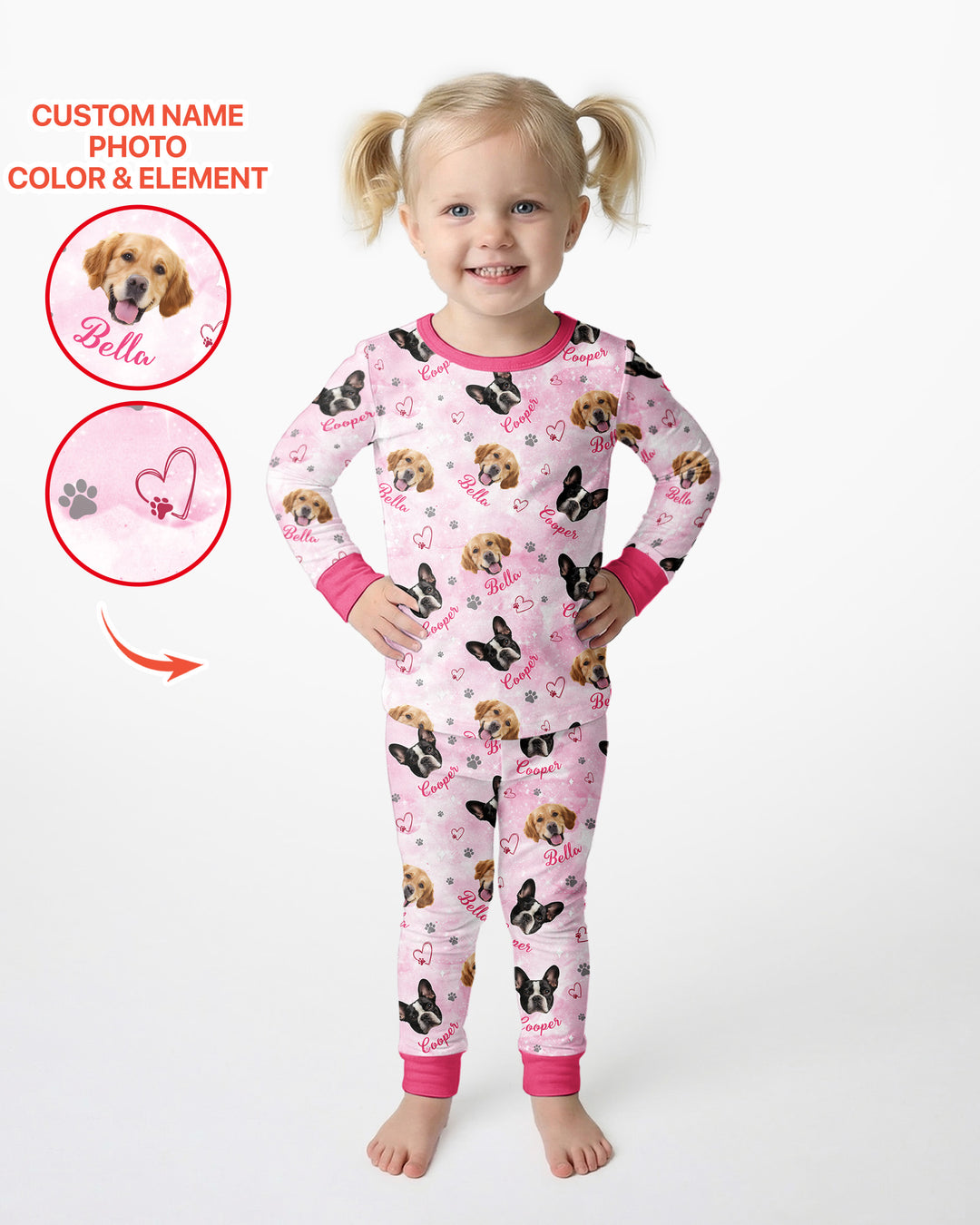 Personalized Family Matching Bamboo Two Piece Long Sleeve Pajama Set