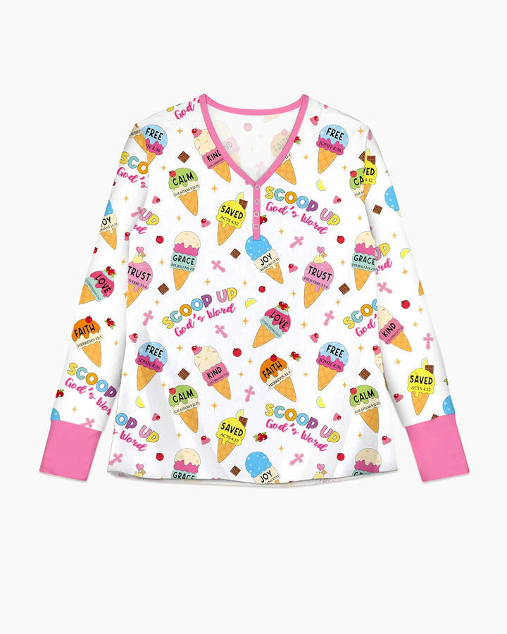 Plantilla de conjunto de pijama de mujer de bambú