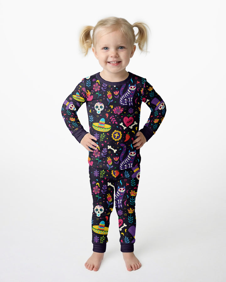 Conjunto de pijama de dos piezas de bambú con mangas largas, plantilla PERSONALIZADA