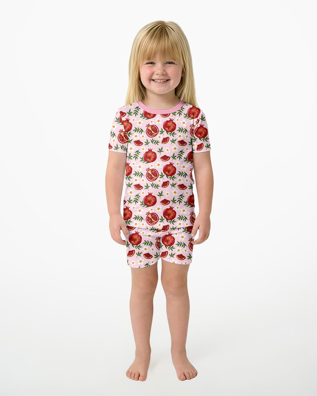 Schlafanzug-Set zweiteilig, kurze Ärmel, kurze Hose, Bambus