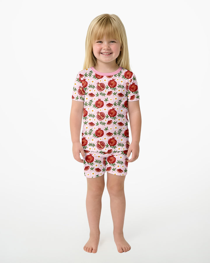 Schlafanzug-Set zweiteilig, kurze Ärmel, kurze Hose, Bambus