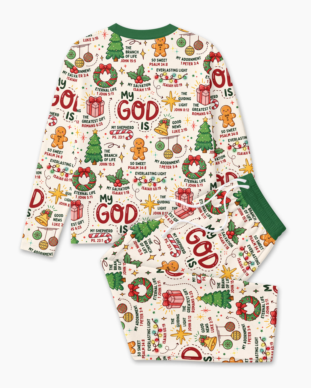 Christmas My God Is Bamboo Men's Pajama Set