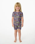 Halloween Monster Fun Bamboo Two Piece Short Sleeve Shorts Pajama Set