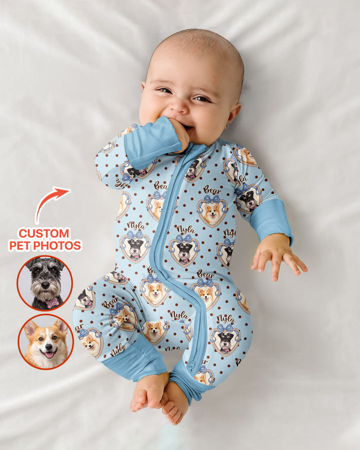 Custom Pet Photo Sweetheart Cameo Bamboo Convertible Zippy