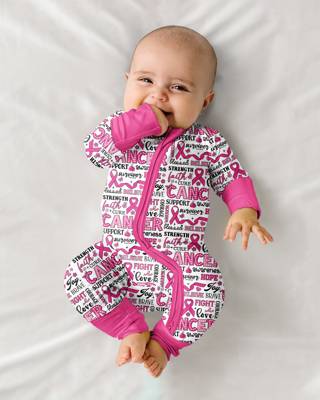 Strength in Pink Bamboo Convertible Zippy