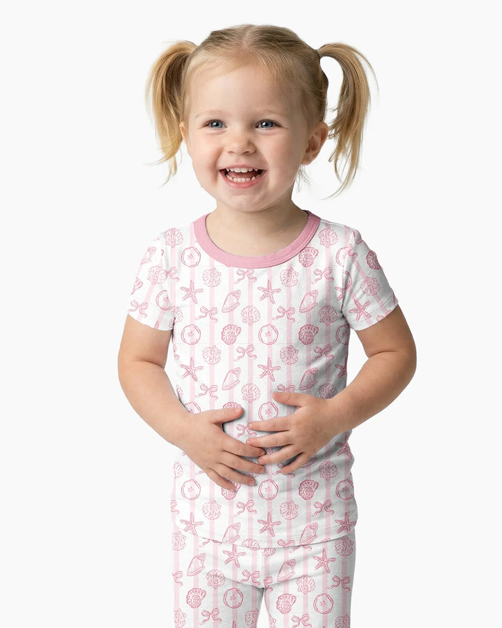 Conjunto de pijama de dos piezas de manga corta de bambú