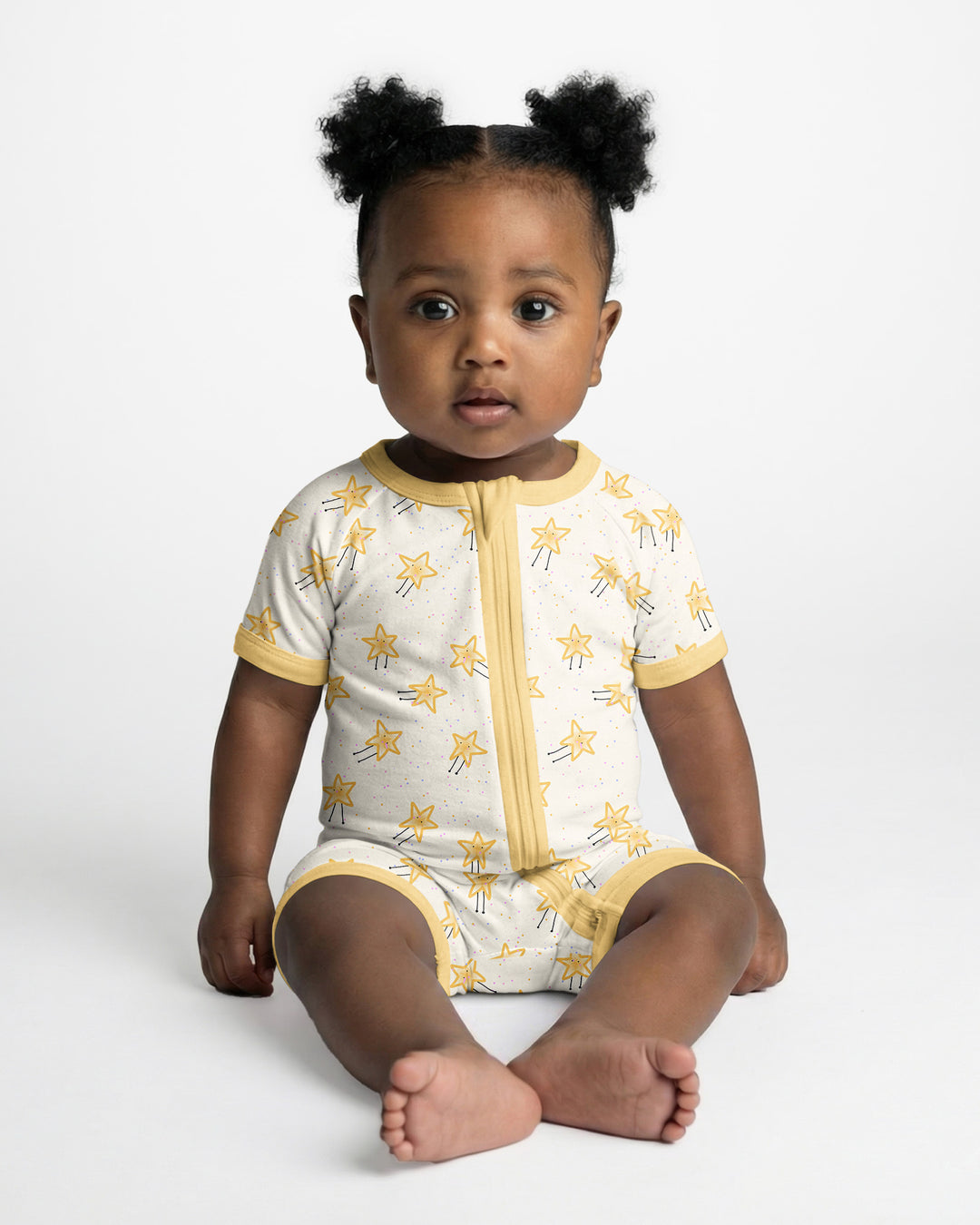 Happy Little Stars Family Matching Bamboo Shorty Zippy