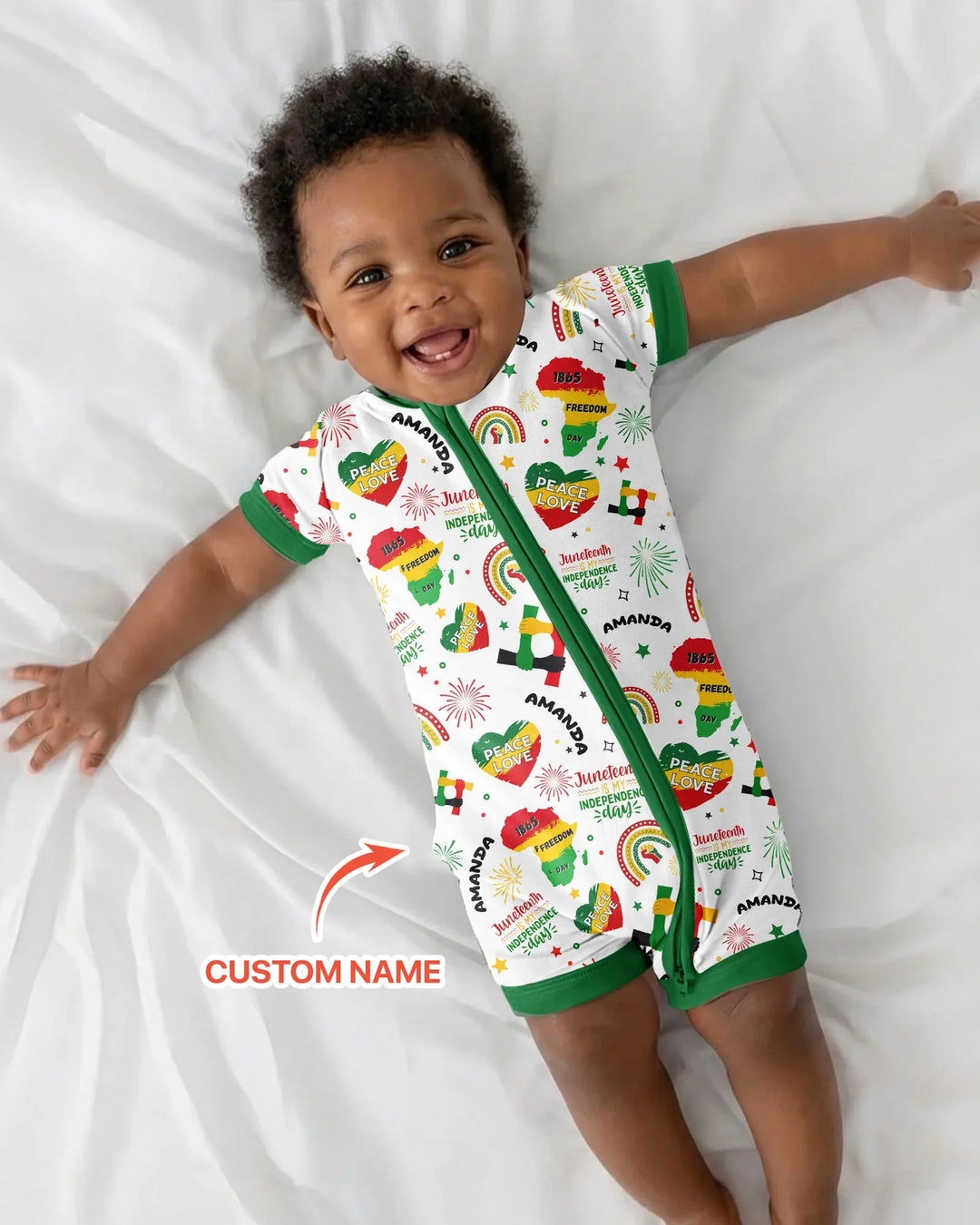 Custom Name Juneteenth Is My Independence Day Bamboo Shorty Zippy