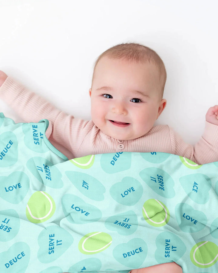 Tennis with Love Bamboo Blanket
