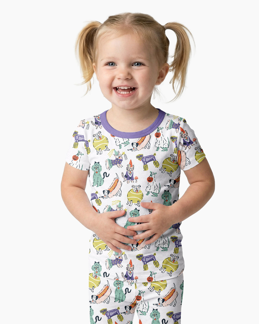 Bark-O-Ween Bamboo Two Piece Short Sleeve Pajama Set