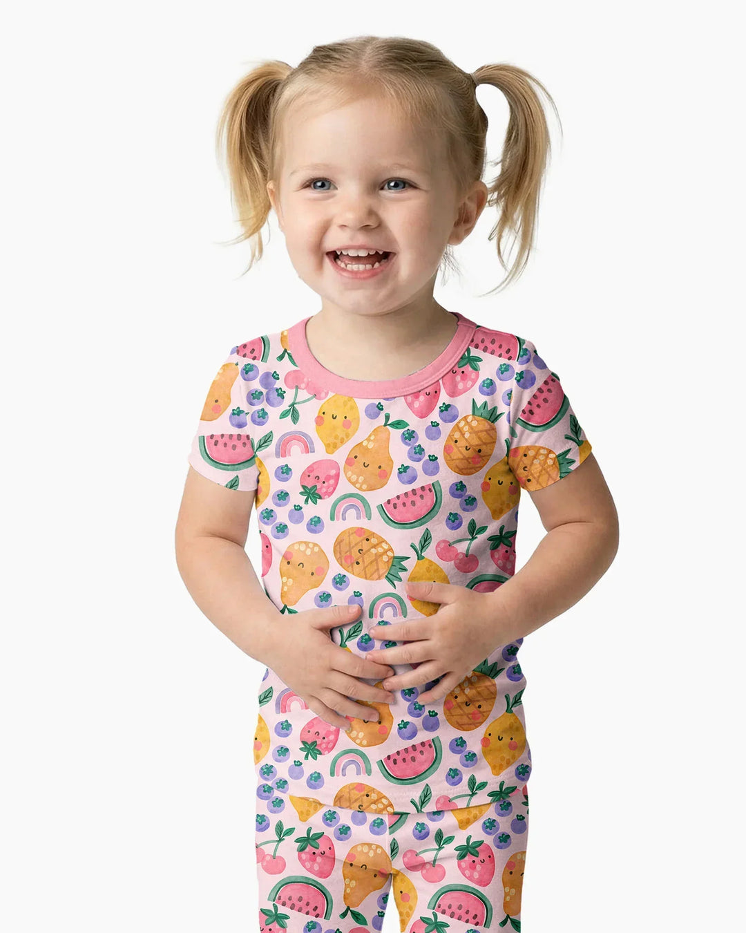Conjunto de pijama de dos piezas de manga corta de bambú