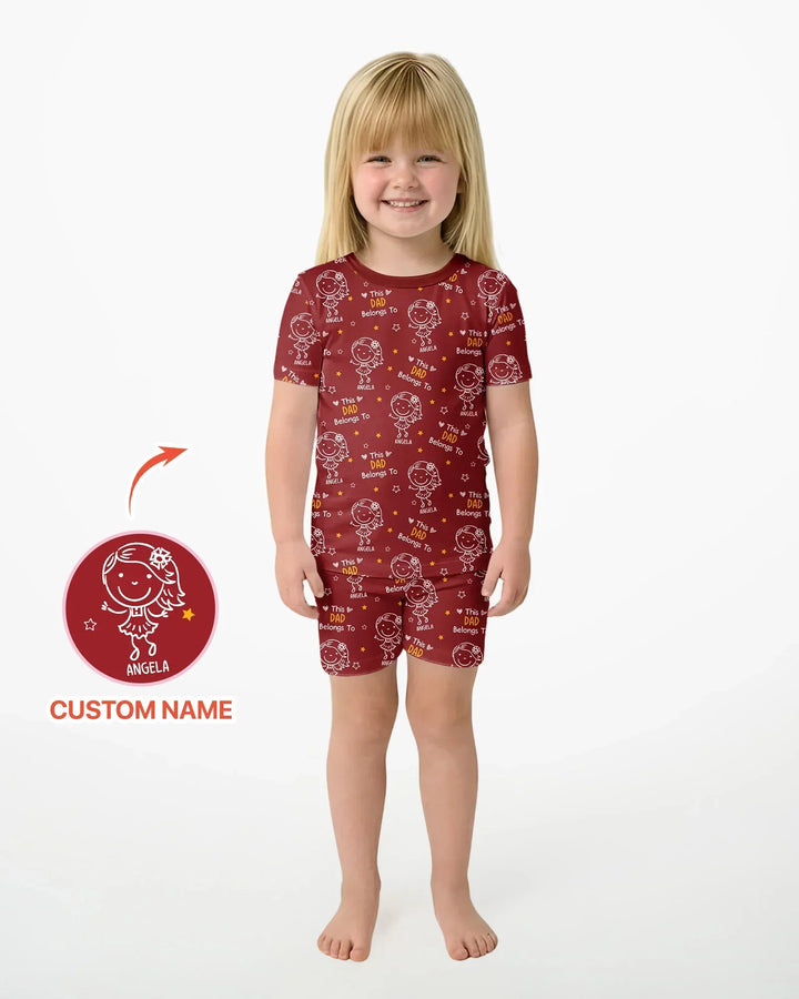 Zweiteiliges Pyjama-Set mit kurzen Ärmeln und Shorts im Sommer-Design
