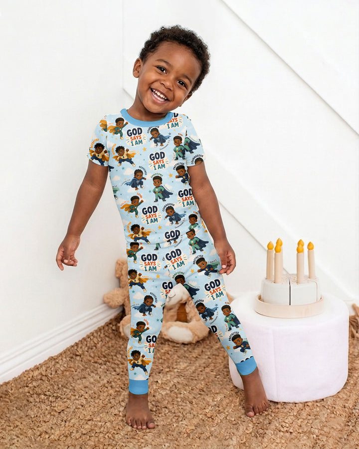 Zweiteiliges, kurzärmliges Pyjama-Set mit Marienkäfern