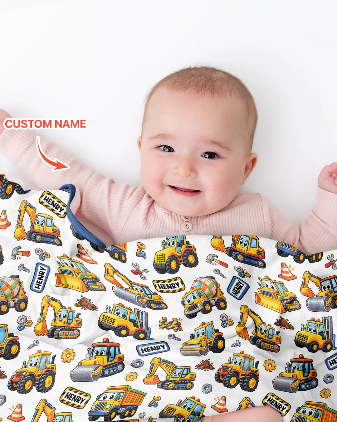 Construction Machines Bamboo Blanket