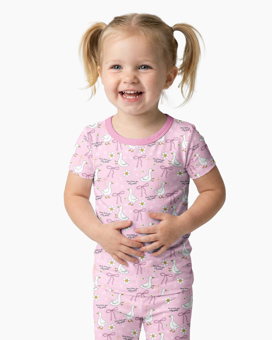 Conjunto de pijama de dos piezas de manga corta de bambú