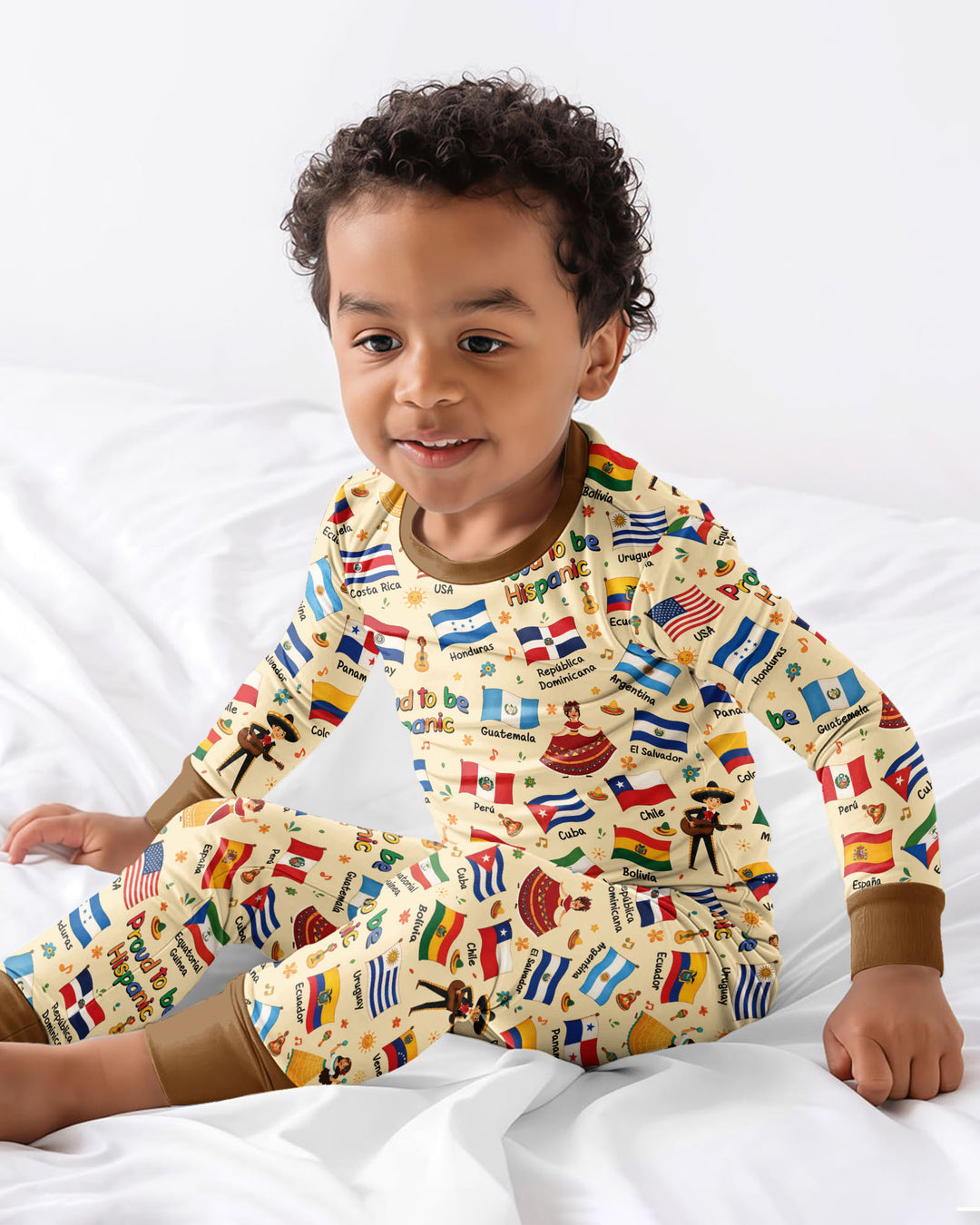 Zweiteiliges Langarm-Pyjama-Set mit Sommerfrüchten
