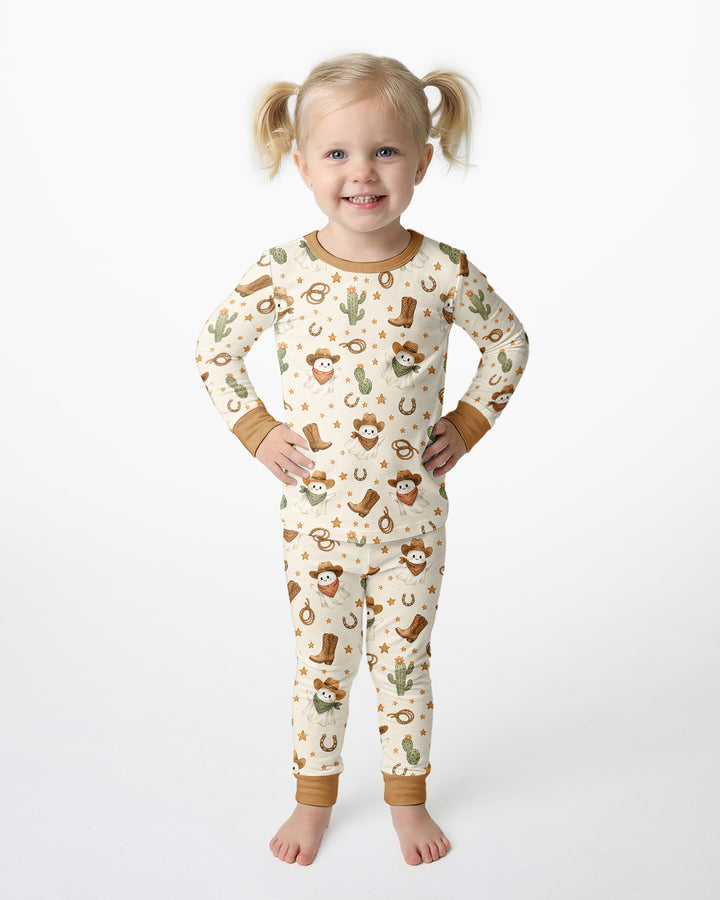 Conjunto de pijama de dos piezas de bambú con mangas largas, plantilla PERSONALIZADA