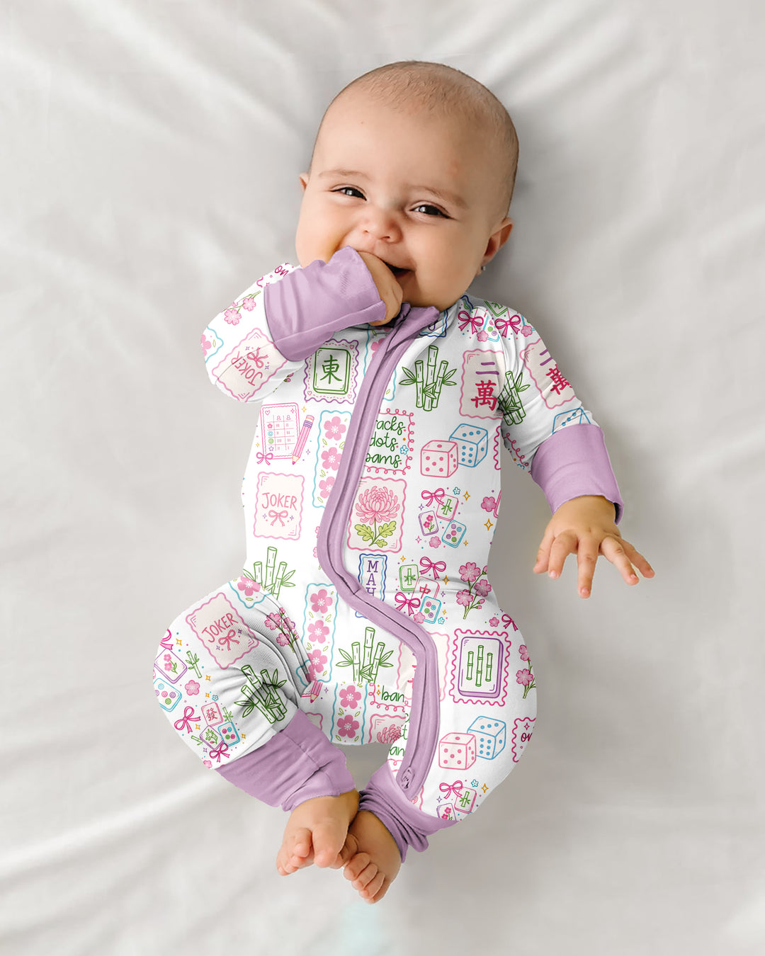Cracks, Dots & Bams Mommy & Me Matching Bamboo Convertible Zippy