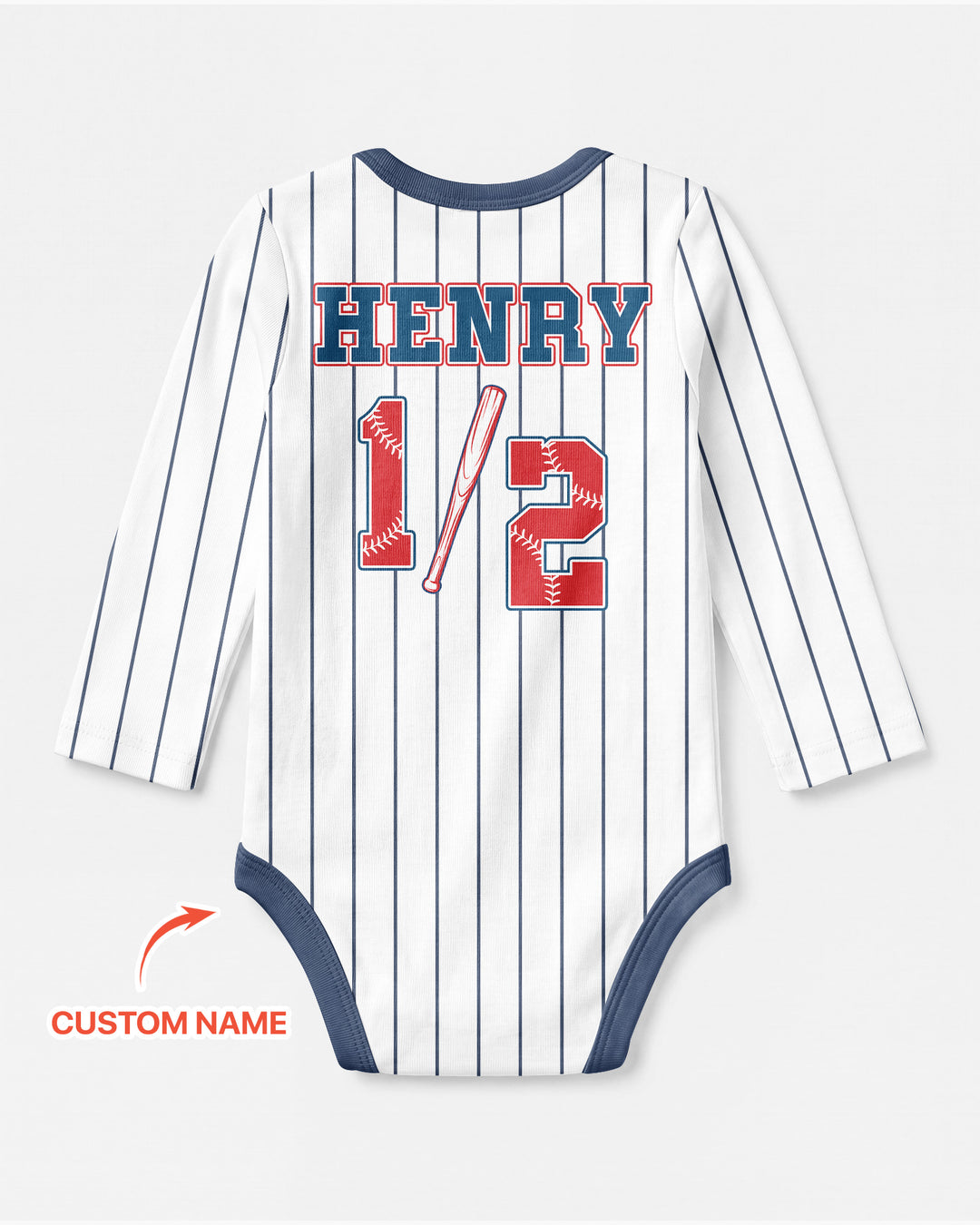 Custom Name Half Way To One Bamboo Bodysuit
