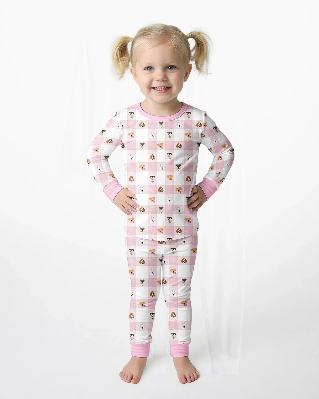 Plaid Pals Family Matching Bamboo Two Piece Long Sleeve Pajama Set