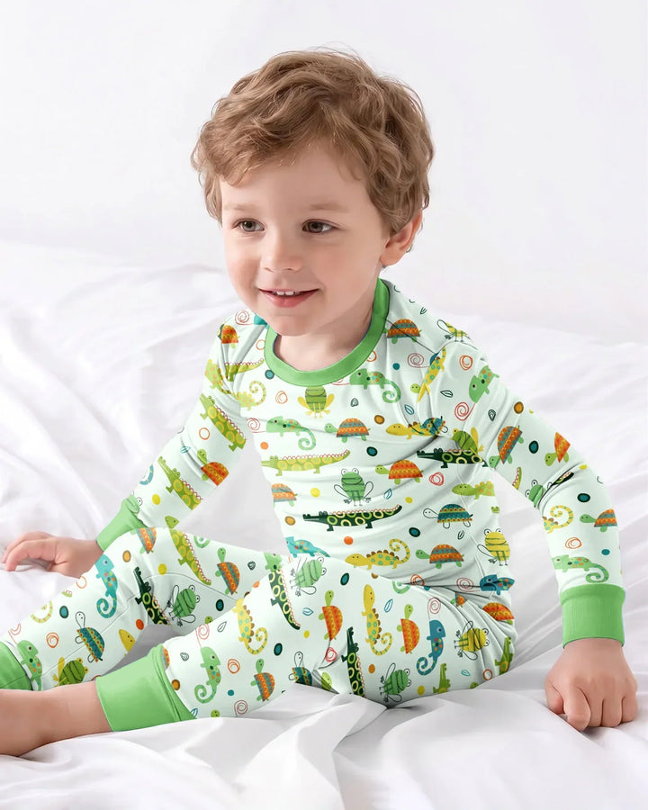 Swamp Buddies Bamboo Two Piece Long Sleeve Pajama Set