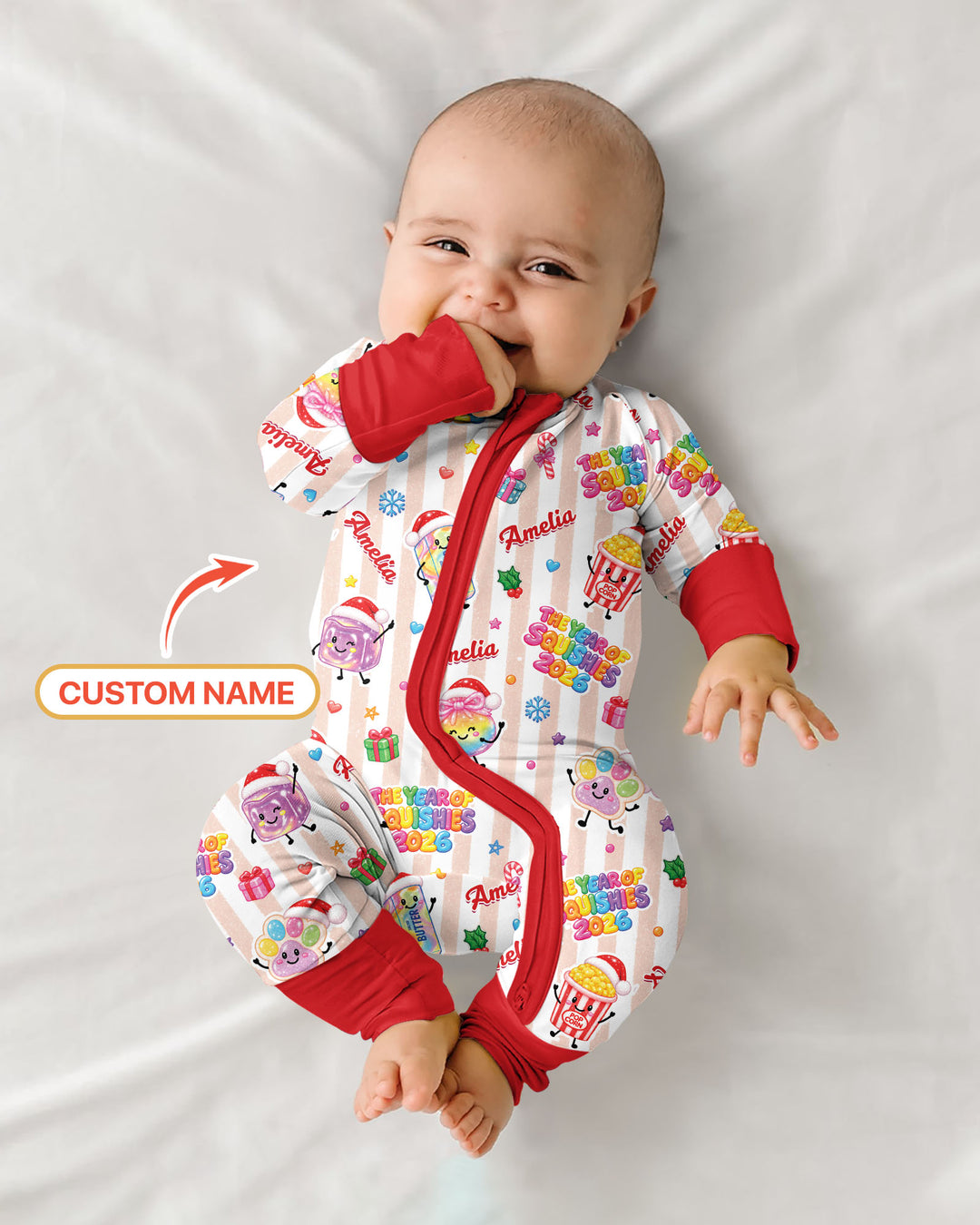 Custom Name The Year of Squishies 2026 Bamboo Convertible Zippy