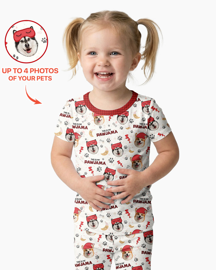 Custom Pet Photo This Is My Pawjama Bamboo Two Piece Short Sleeve Pajama Set