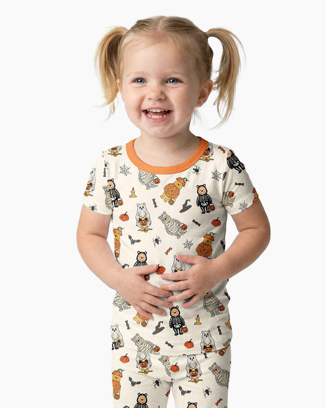 Conjunto de pijama de dos piezas de manga corta de bambú