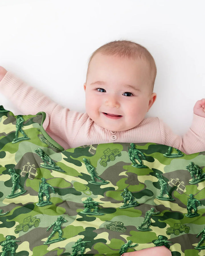 Green Army Men Bamboo Blanket
