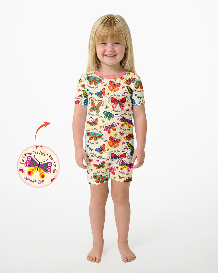 For I Know The Plans I Have For You Two Piece Short Sleeve Shorts Pajama Set
