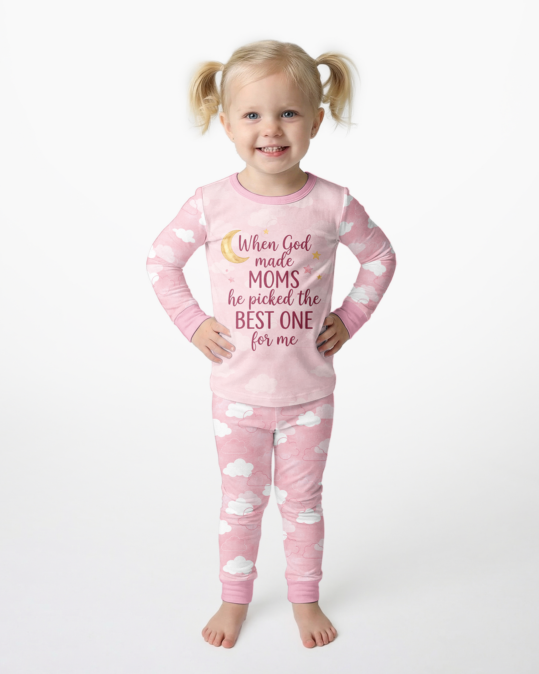 God Made The Best Mom Bamboo Two Piece Long Sleeve Pajama Set