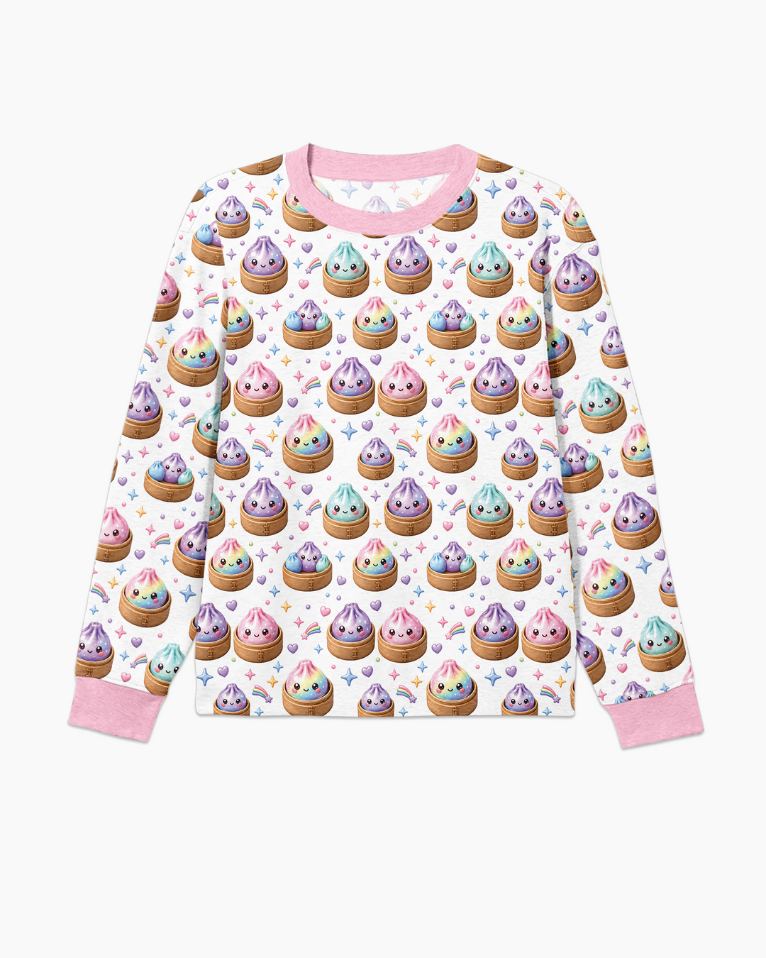Cute Glitter Dumpling Bamboo Men's Pajama Set