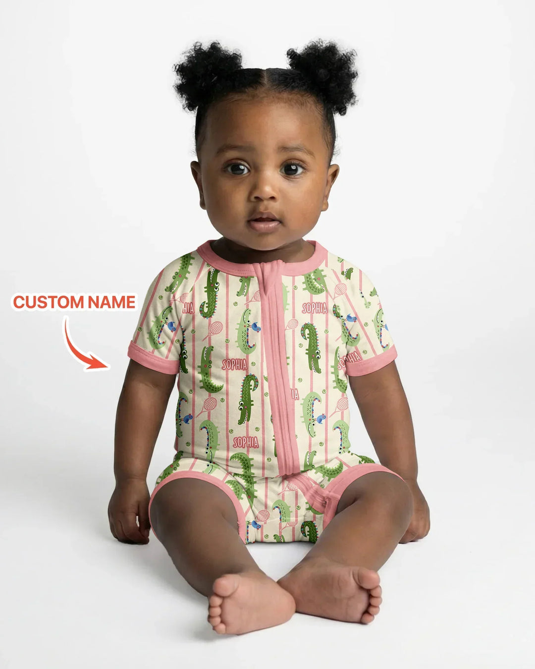 Plantilla PERSONALIZADA de Bambú Pijama Corto con Cremallera