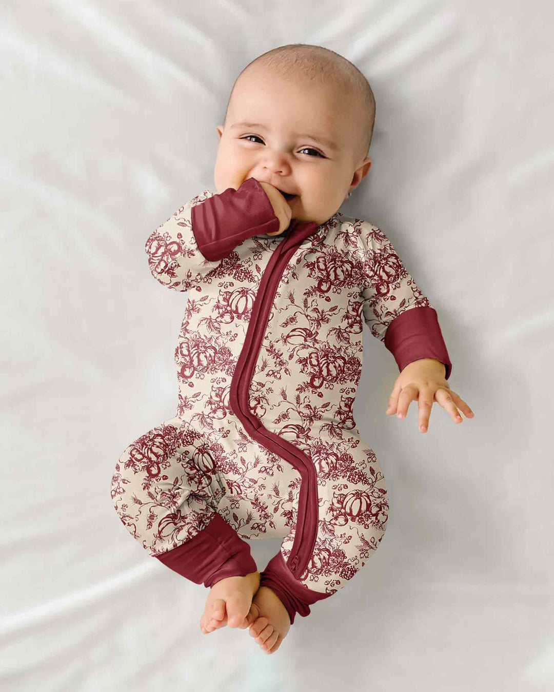 Fall Pumpkin Toile Family Matching Bamboo Convertible Zippy