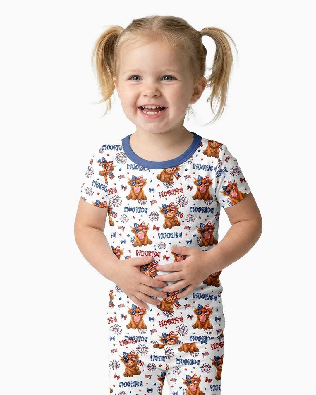 Conjunto de pijama de dos piezas de manga corta de bambú