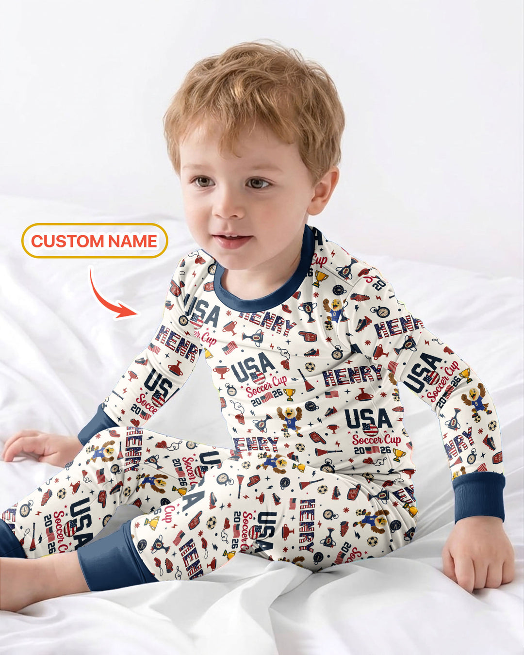 Conjunto de pijama de dos piezas de bambú con mangas largas, plantilla PERSONALIZADA