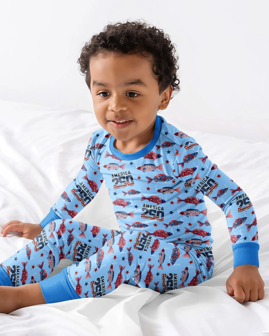 Conjunto de pijama de dos piezas de bambú de manga larga