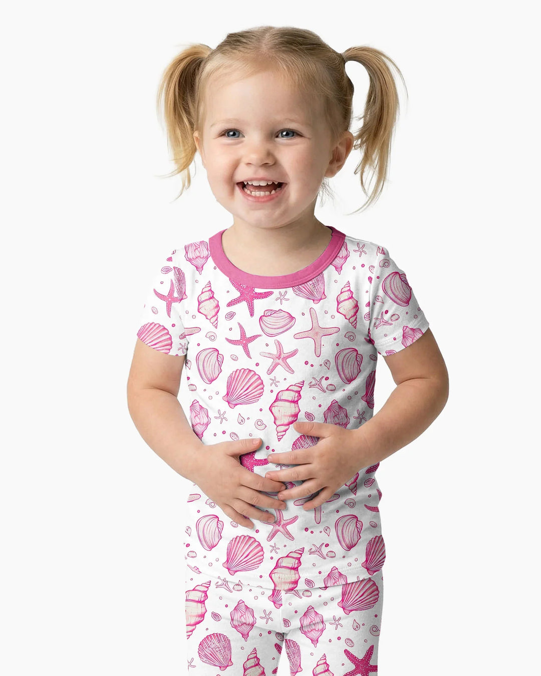 Coastal Charm Family Matching Bamboo Two Piece Short Sleeve Pajama Set