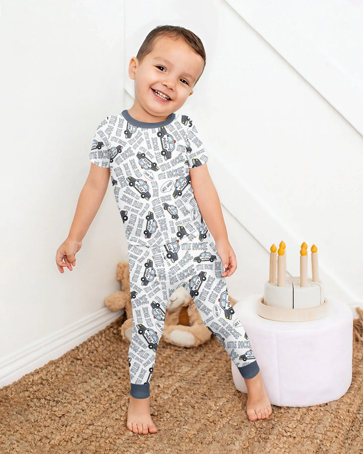 Little Rookie Bamboo Two Piece Short Sleeve Pajama Set