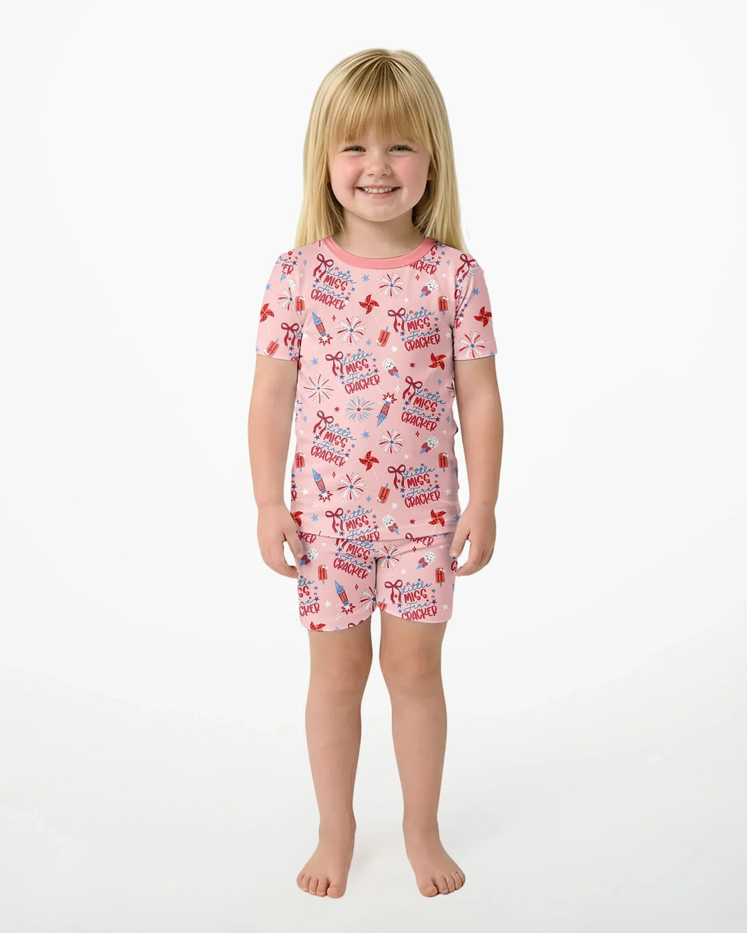 Conjunto de Pijama de Dos Piezas de Bambú con Mangas Cortas y Pantalones Cortos