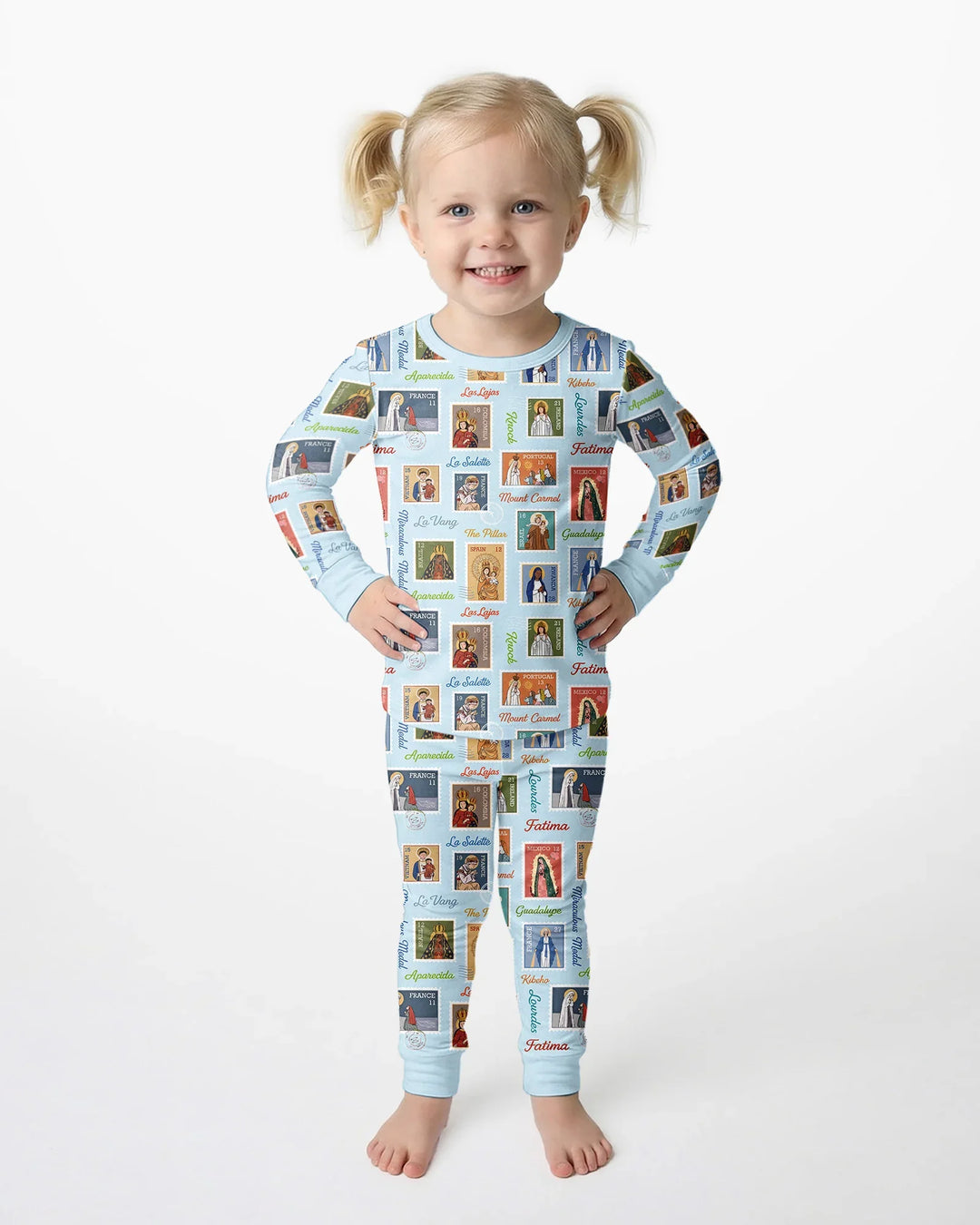 Our Lady, Around the World Bamboo Two Piece Long Sleeve Pajama Set