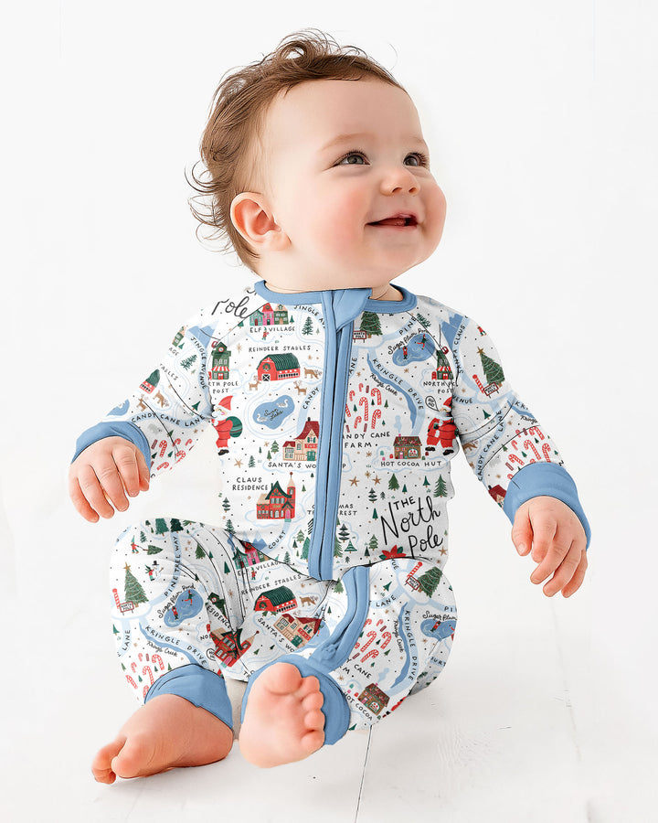 The North Pole Map Bamboo Convertible Zippy