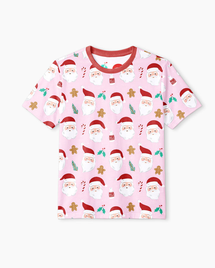 Christmas Sweet Santa Bamboo Men Short Sleeve Short Pajama Set