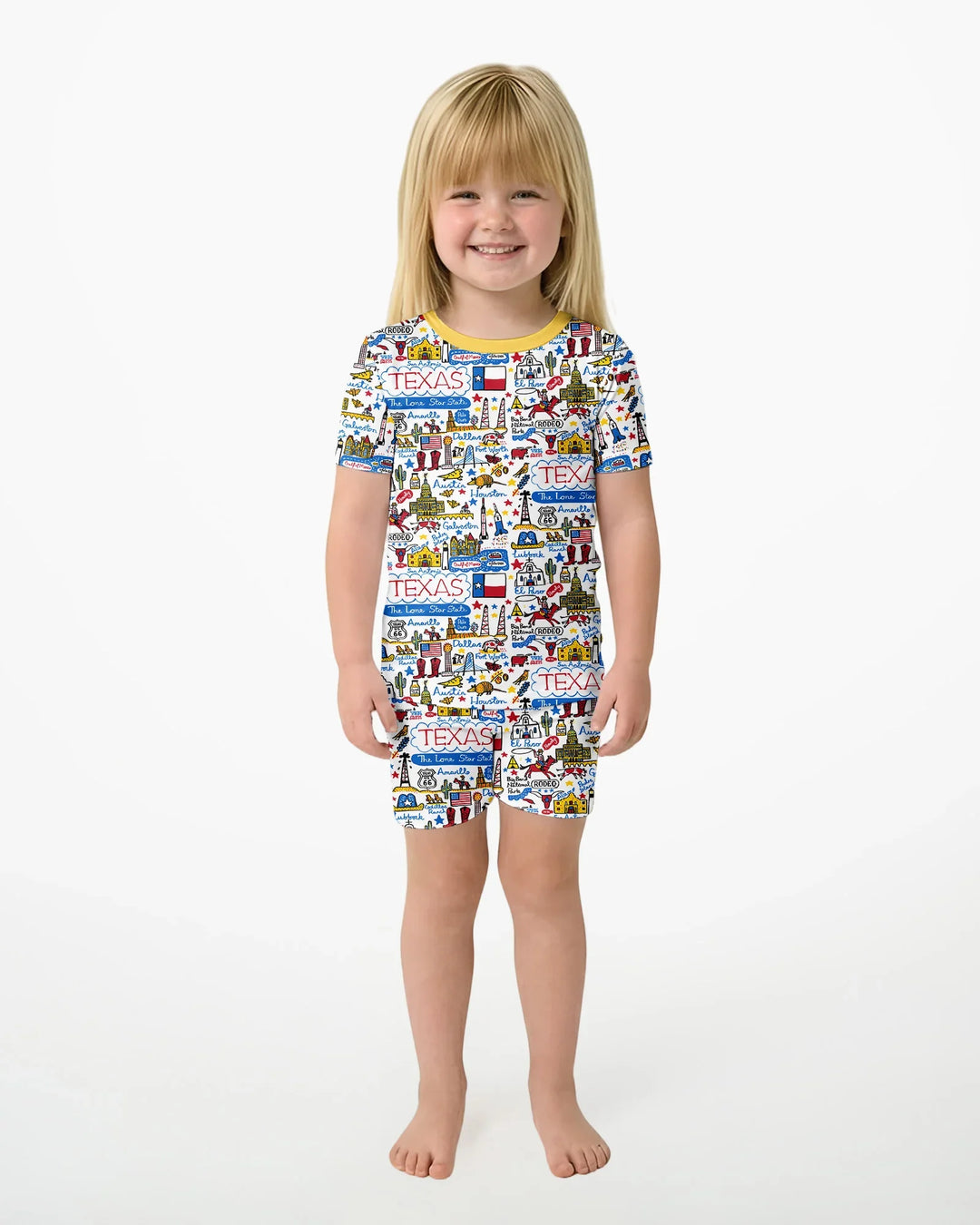 Lone Star State Bamboo Two Piece Short Sleeve Shorts Pajama Set