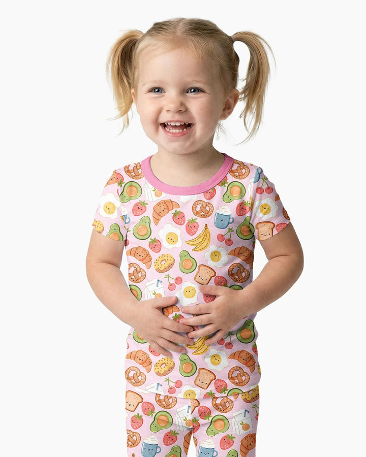 Zweiteiliges, kurzärmliges Pyjama-Set mit Marienkäfern