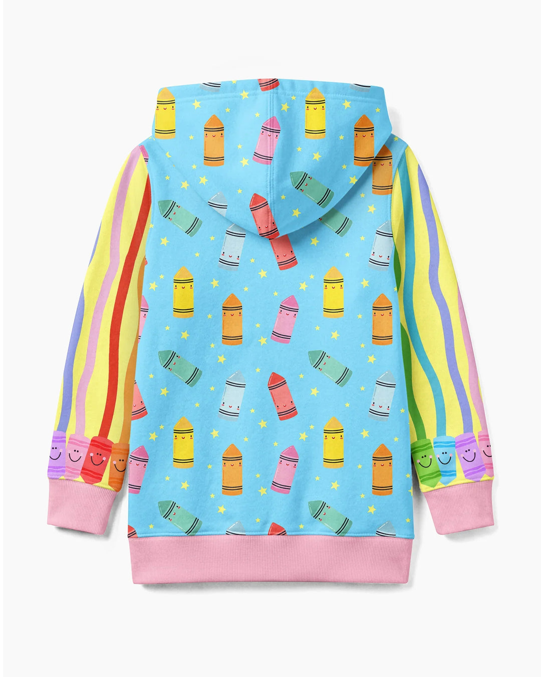 Kapuzenpullover aus Bambus mit hebräischem Alphabet und Reißverschluss