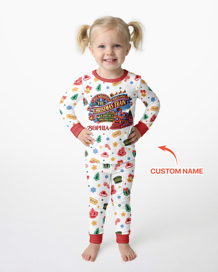 Christmas Spirit Express Bamboo Two Piece Long Sleeve Pajama Set