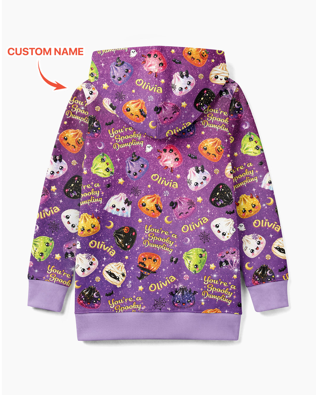 Custom Name You're A Spooky Dumpling Bamboo Zip Hoodie
